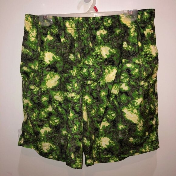 Perry Ellis American Active Mens Large Green Camouflage Swim Shorts Trunks L - Picture 2 of 11
